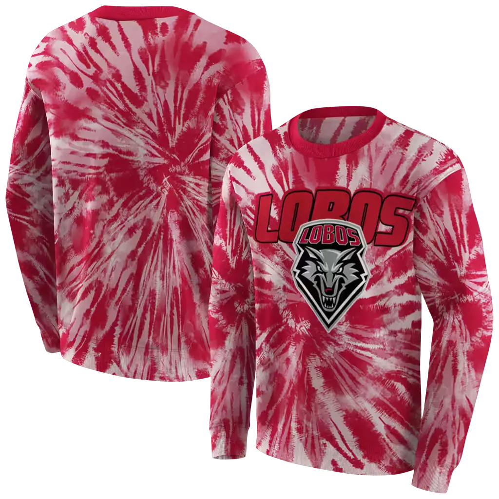new mexico lobos tie dye pattern red hoodie premium grade new mexico lobos tie dye pattern red hoodie premium grade