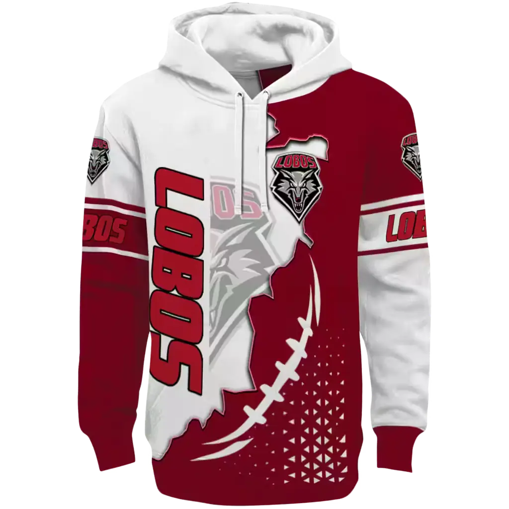 new mexico lobos triangular pattern red white hoodie best selling new mexico lobos triangular pattern red white hoodie best selling