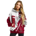 new mexico lobos triangular pattern red white hoodie best selling