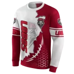 new mexico lobos triangular pattern red white hoodie best selling