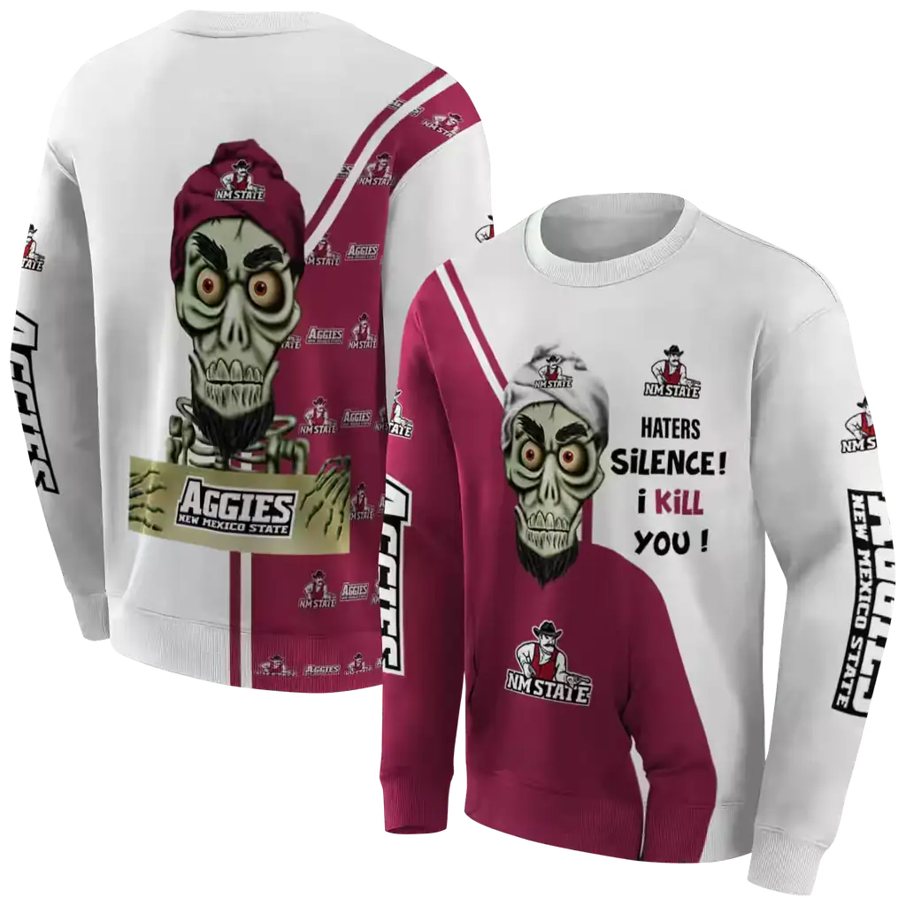 new mexico state aggies achmed skull crimson hoodie premium grade new mexico state aggies achmed skull crimson hoodie premium grade