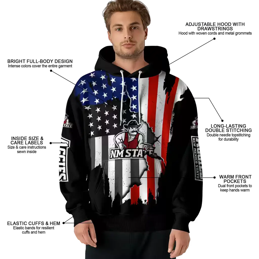 new mexico state aggies american pride black hoodie latest model new mexico state aggies american pride black hoodie latest model
