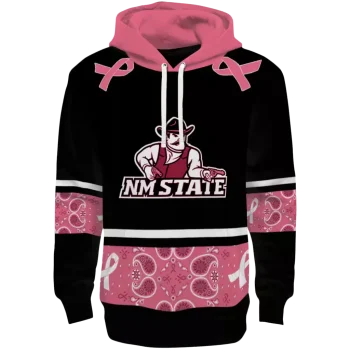 new mexico state aggies awareness ribbon black pink hoodie best selling