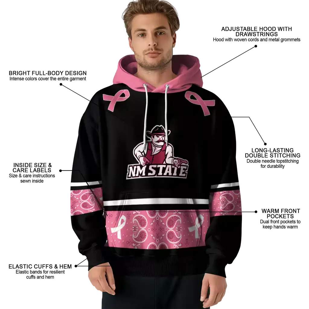 new mexico state aggies awareness ribbon black pink hoodie latest model new mexico state aggies awareness ribbon black pink hoodie latest model