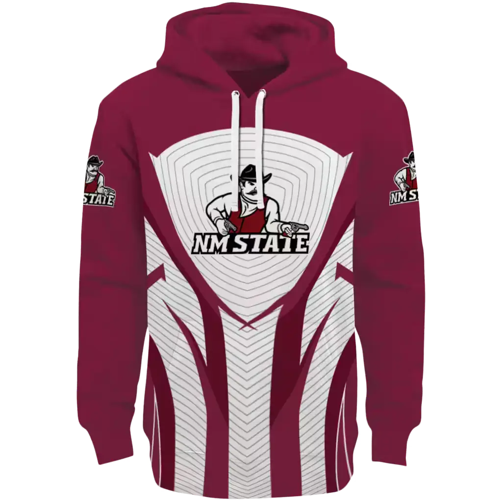 new mexico state aggies concentric lines crimson black hoodie best selling new mexico state aggies concentric lines crimson black hoodie best selling
