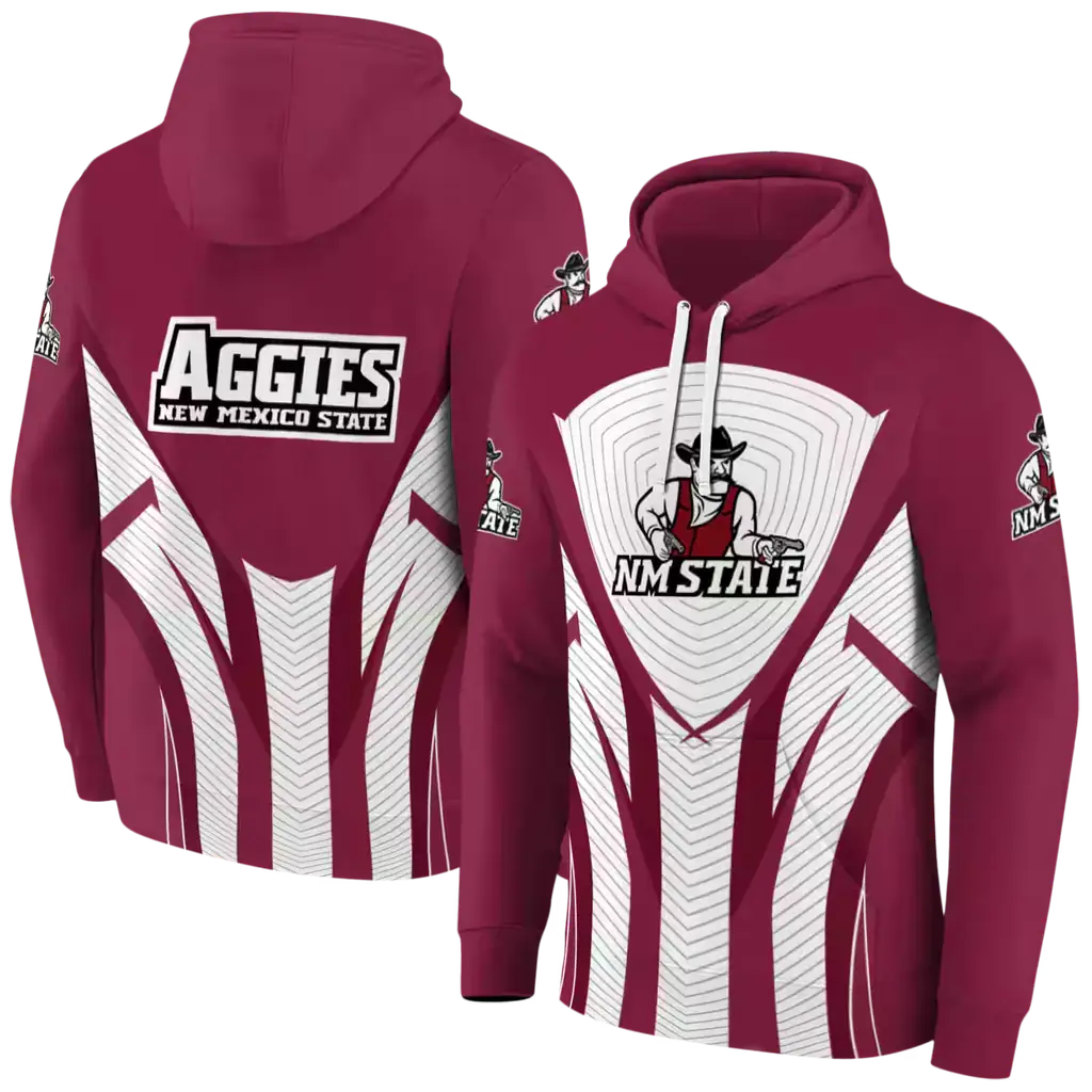 new mexico state aggies concentric lines crimson black hoodie fashion forward new mexico state aggies concentric lines crimson black hoodie fashion forward