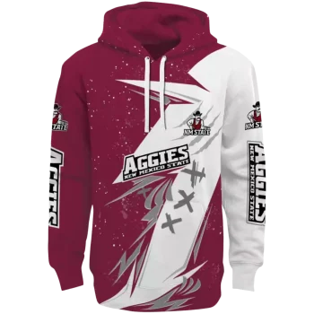 new mexico state aggies dynamic slash crimson white hoodie best selling