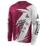 new mexico state aggies dynamic slash crimson white hoodie best selling