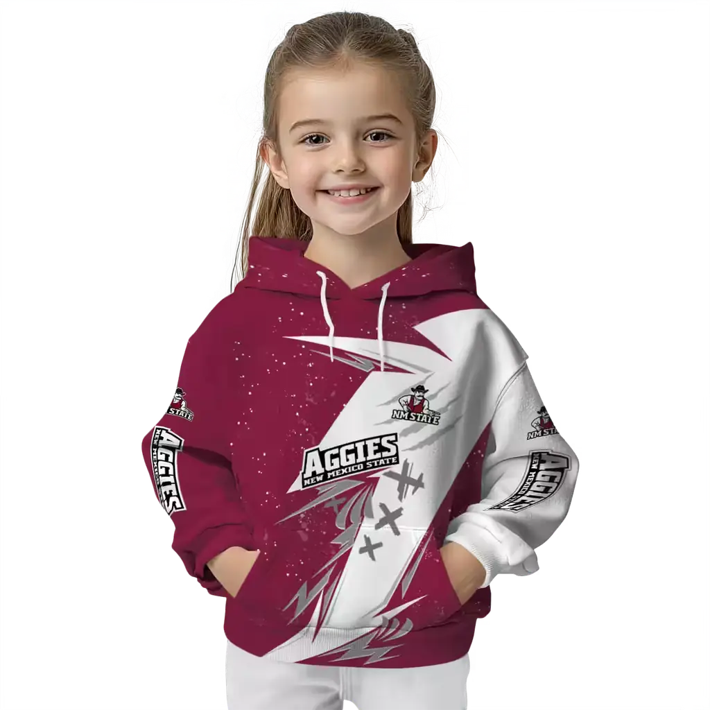 new mexico state aggies dynamic slash crimson white hoodie top rated new mexico state aggies dynamic slash crimson white hoodie top rated