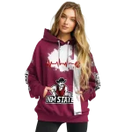 new mexico state aggies football heartbeat crimson hoodie best selling
