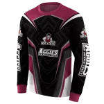 new mexico state aggies futuristic pattern crimson black hoodie best selling