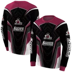 new mexico state aggies futuristic pattern crimson black hoodie best selling