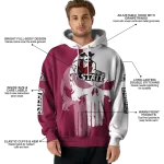 new mexico state aggies graphic punisher crimson white hoodie best selling