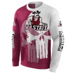 new mexico state aggies graphic punisher crimson white hoodie best selling