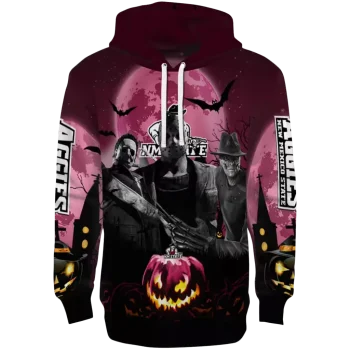 new mexico state aggies halloween vibes crimson black hoodie best selling