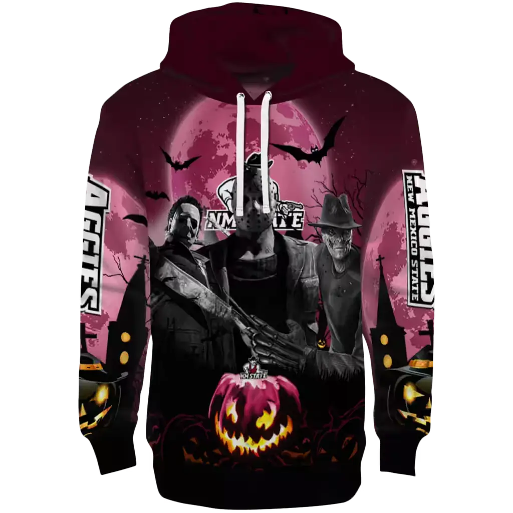 new mexico state aggies halloween vibes crimson black hoodie best selling new mexico state aggies halloween vibes crimson black hoodie best selling