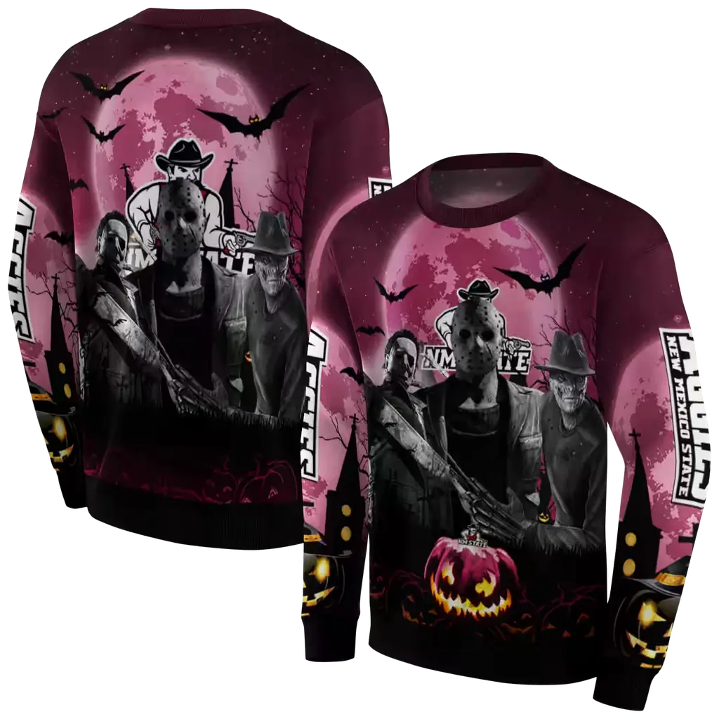 new mexico state aggies halloween vibes crimson black hoodie premium grade new mexico state aggies halloween vibes crimson black hoodie premium grade