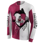 new mexico state aggies heartbeat graphic crimson hoodie best selling