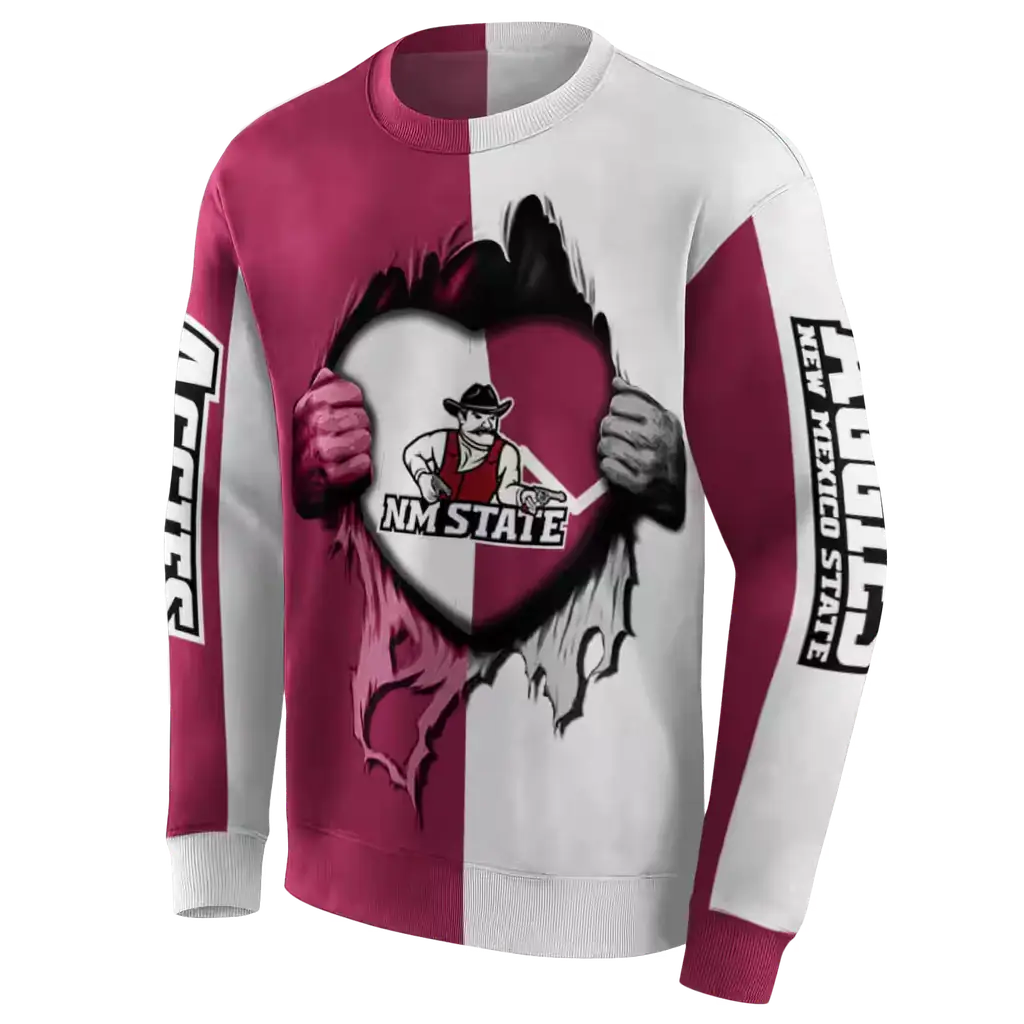new mexico state aggies heartbeat graphic crimson hoodie new arrival new mexico state aggies heartbeat graphic crimson hoodie new arrival