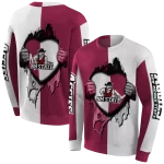 new mexico state aggies heartbeat graphic crimson hoodie best selling