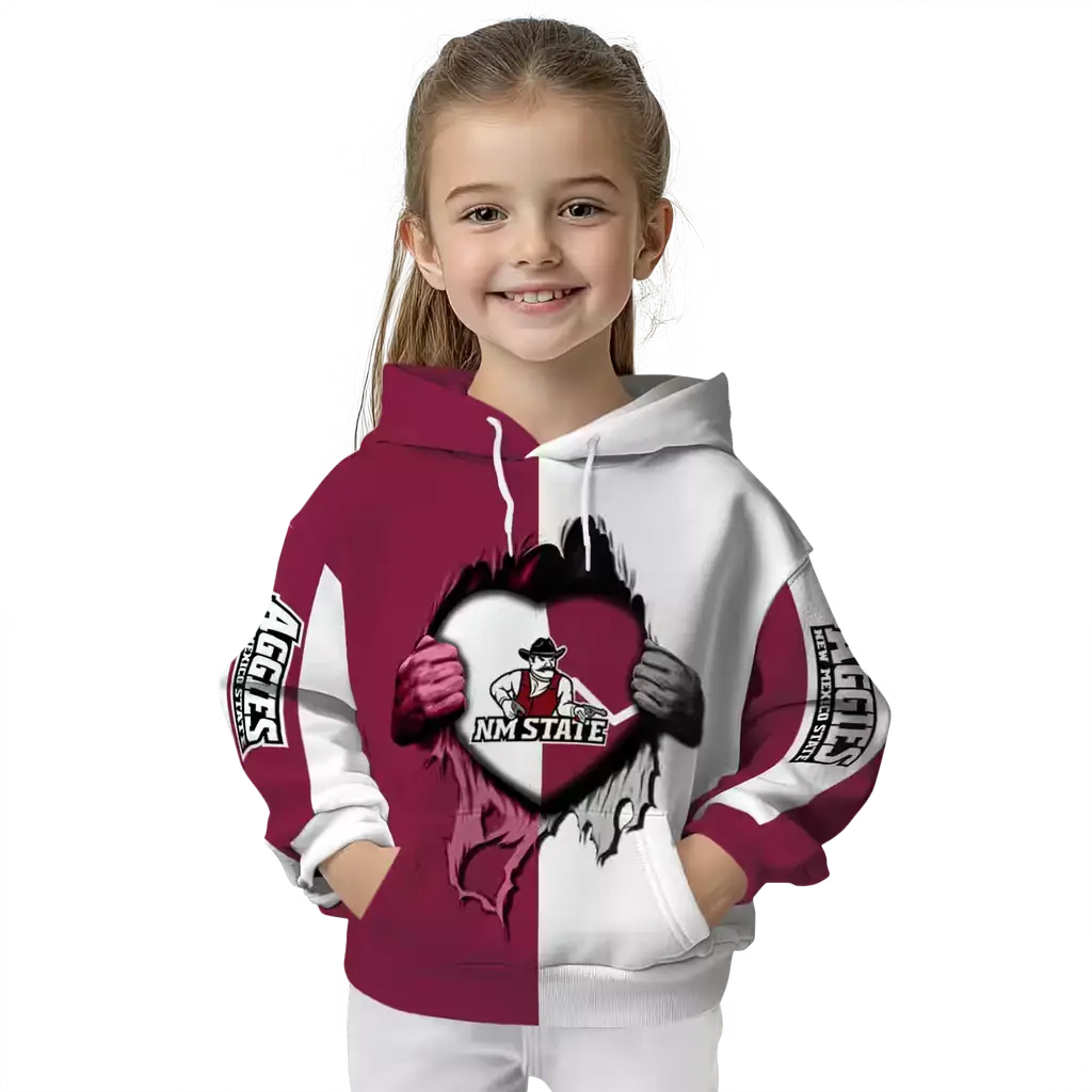 new mexico state aggies heartbeat graphic crimson hoodie top rated new mexico state aggies heartbeat graphic crimson hoodie top rated