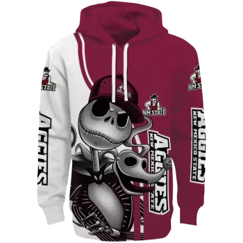 new mexico state aggies jack skellington crimson hoodie best selling