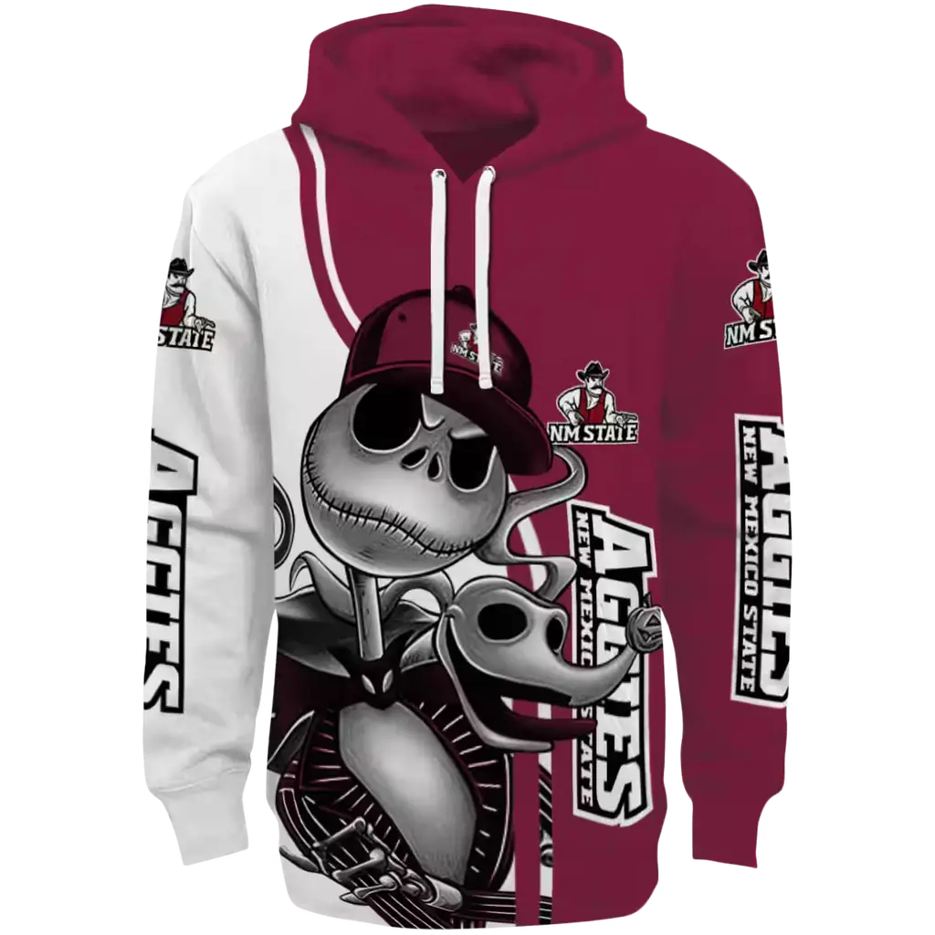 new mexico state aggies jack skellington crimson hoodie best selling new mexico state aggies jack skellington crimson hoodie best selling