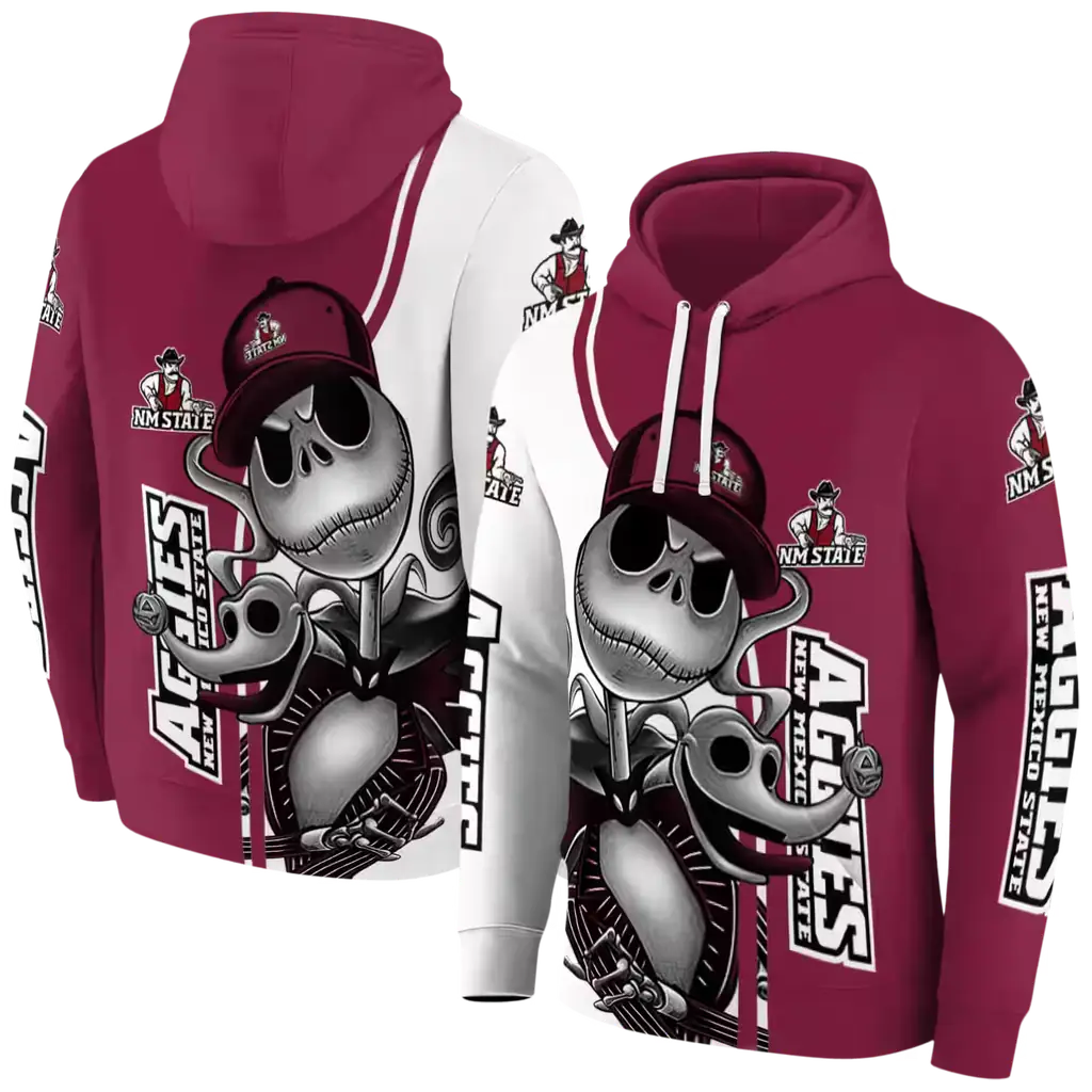 new mexico state aggies jack skellington crimson hoodie fashion forward new mexico state aggies jack skellington crimson hoodie fashion forward
