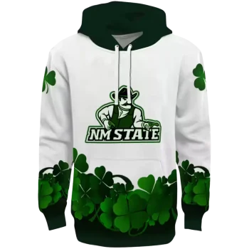 new mexico state aggies lucky motif white green hoodie best selling
