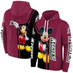 new mexico state aggies mickey mouse crimson black hoodie best selling