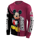 new mexico state aggies mickey mouse crimson black hoodie best selling