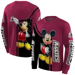 new mexico state aggies mickey mouse crimson black hoodie best selling
