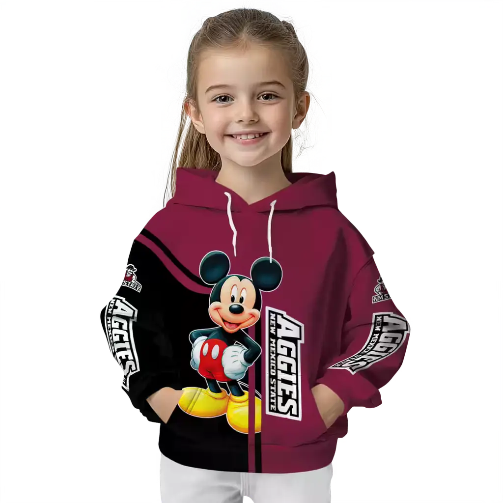 new mexico state aggies mickey mouse crimson black hoodie top rated new mexico state aggies mickey mouse crimson black hoodie top rated