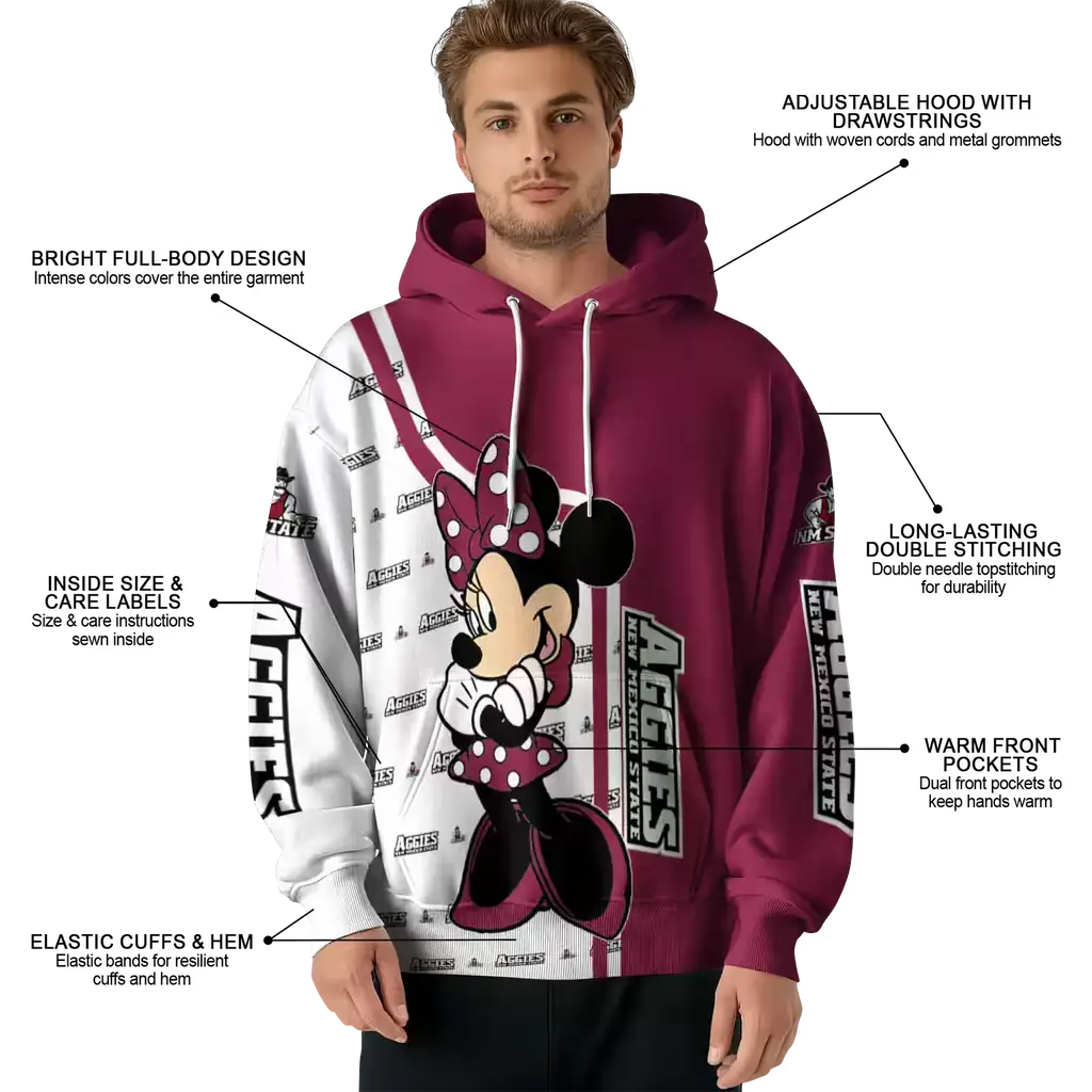 new mexico state aggies minnie mouse crimson hoodie latest model new mexico state aggies minnie mouse crimson hoodie latest model