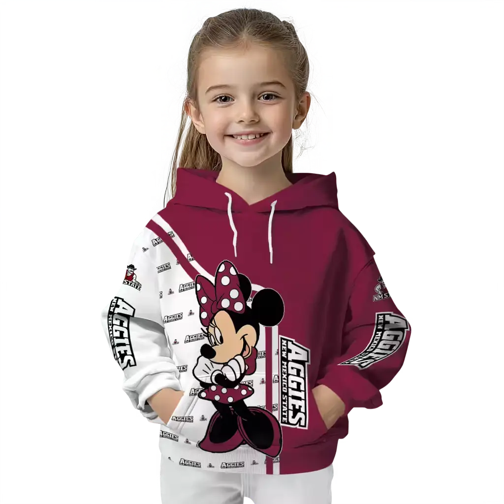 new mexico state aggies minnie mouse crimson hoodie top rated new mexico state aggies minnie mouse crimson hoodie top rated