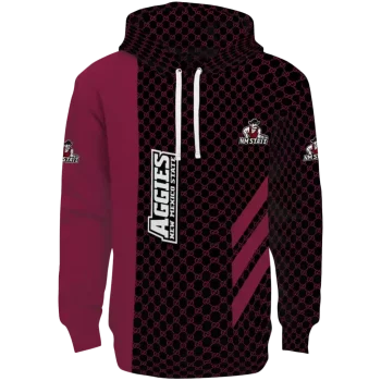 new mexico state aggies monogram pattern crimson hoodie best selling