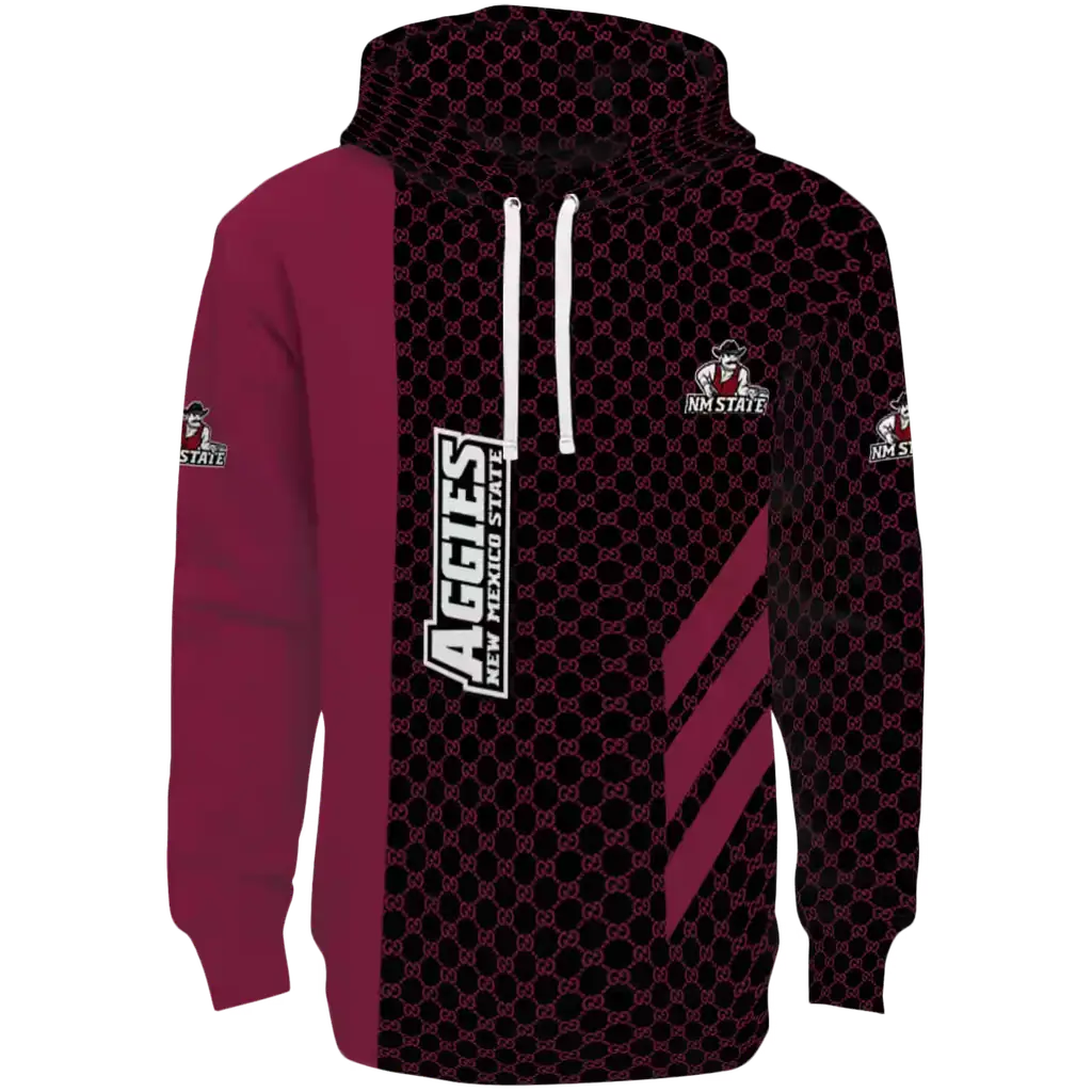 new mexico state aggies monogram pattern crimson hoodie best selling new mexico state aggies monogram pattern crimson hoodie best selling
