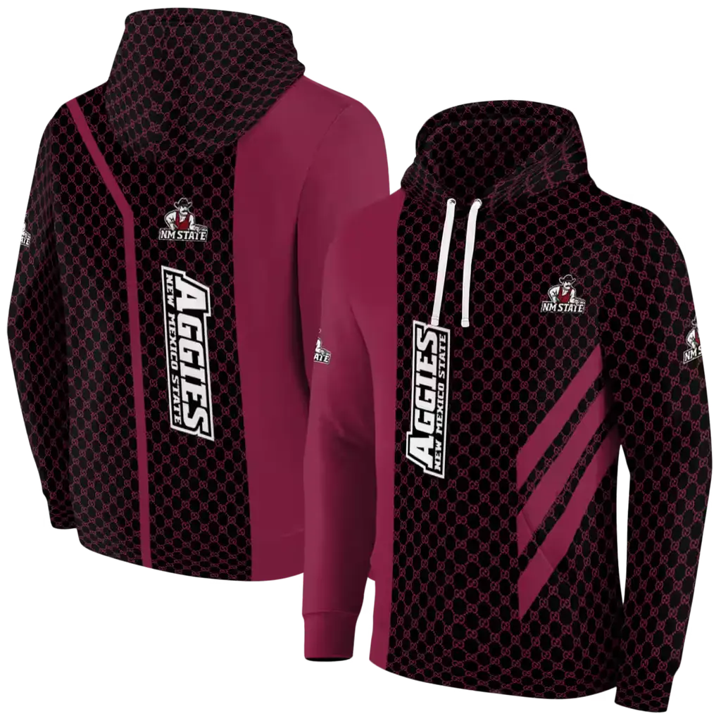 new mexico state aggies monogram pattern crimson hoodie fashion forward new mexico state aggies monogram pattern crimson hoodie fashion forward