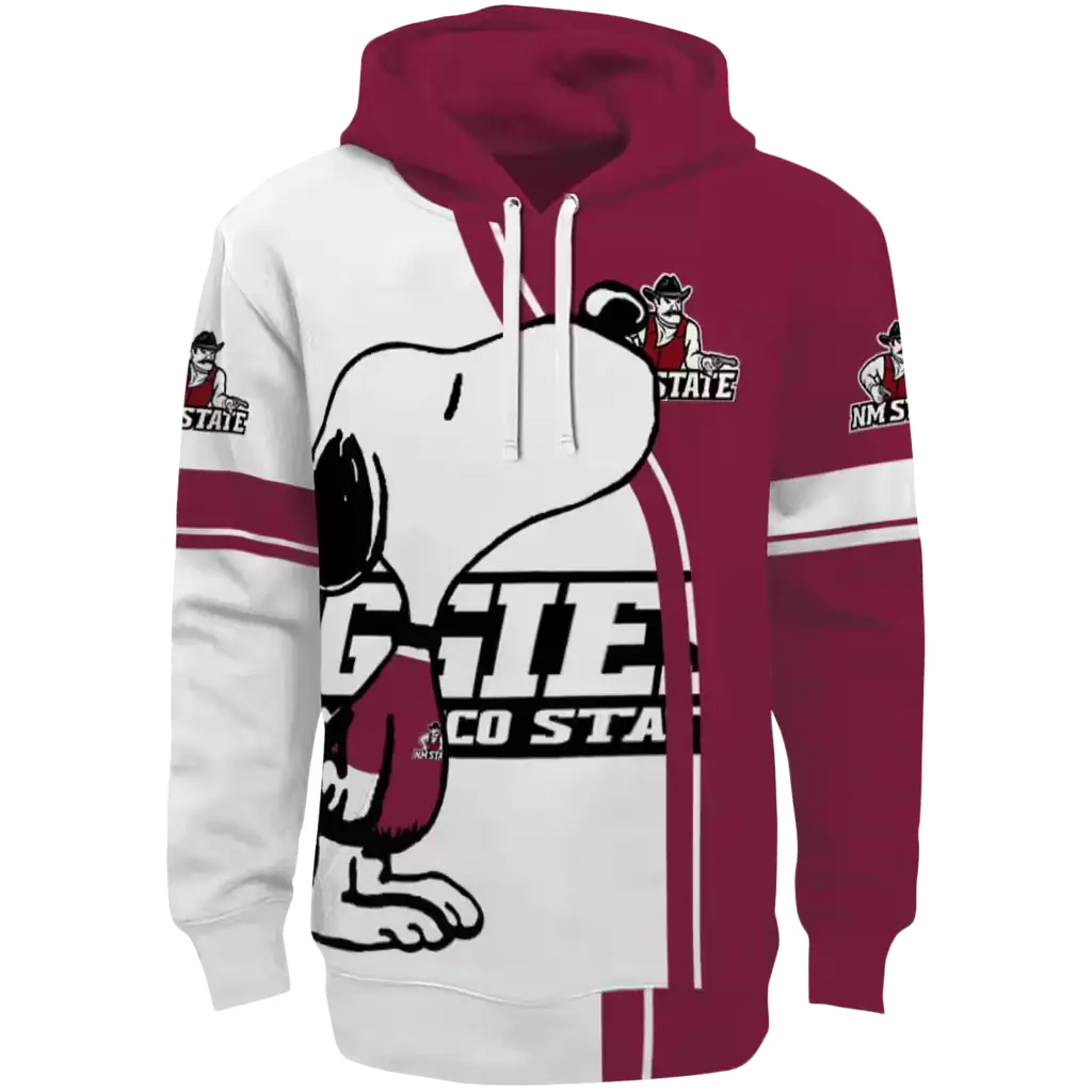 new mexico state aggies playful snoopy crimson hoodie best selling new mexico state aggies playful snoopy crimson hoodie best selling