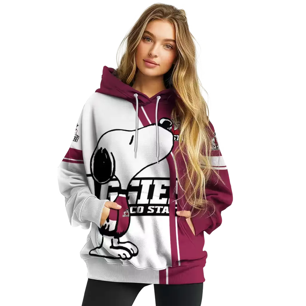 new mexico state aggies playful snoopy crimson hoodie high quality new mexico state aggies playful snoopy crimson hoodie high quality