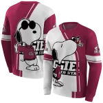 new mexico state aggies playful snoopy crimson hoodie best selling