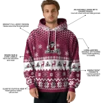new mexico state aggies reindeer motif crimson hoodie best selling