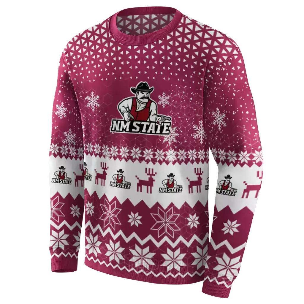 new mexico state aggies reindeer motif crimson hoodie new arrival new mexico state aggies reindeer motif crimson hoodie new arrival