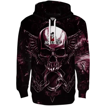 new mexico state aggies skull artwork crimson black hoodie best selling