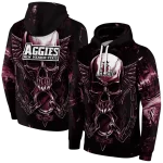 new mexico state aggies skull artwork crimson black hoodie best selling