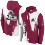 new mexico state aggies splatter effect crimson hoodie best selling