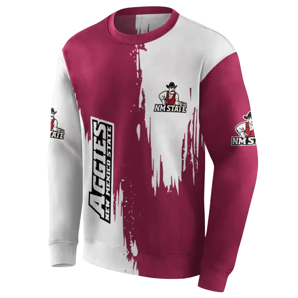 new mexico state aggies splatter effect crimson hoodie new arrival new mexico state aggies splatter effect crimson hoodie new arrival