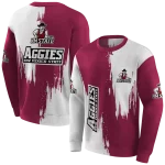 new mexico state aggies splatter effect crimson hoodie best selling