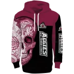 new mexico state aggies sugar skull crimson black hoodie best selling