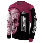 new mexico state aggies sugar skull crimson black hoodie best selling